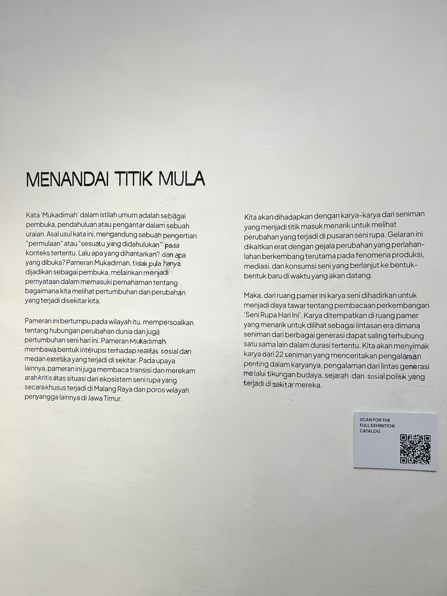 “Mukadimah” Exhibition